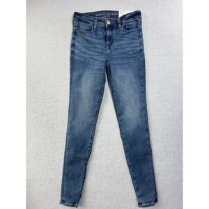 NEW American Eagle Low Rise Jegging Denim Jeans Next Level Stretch Sz 0 25W